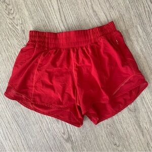Lululemon Hotty Hot Low-Rise Lined Short 4" Red